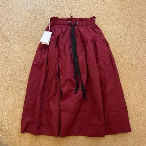 Ulla Johnson Astra Skirt Bordeaux - Tag Still On